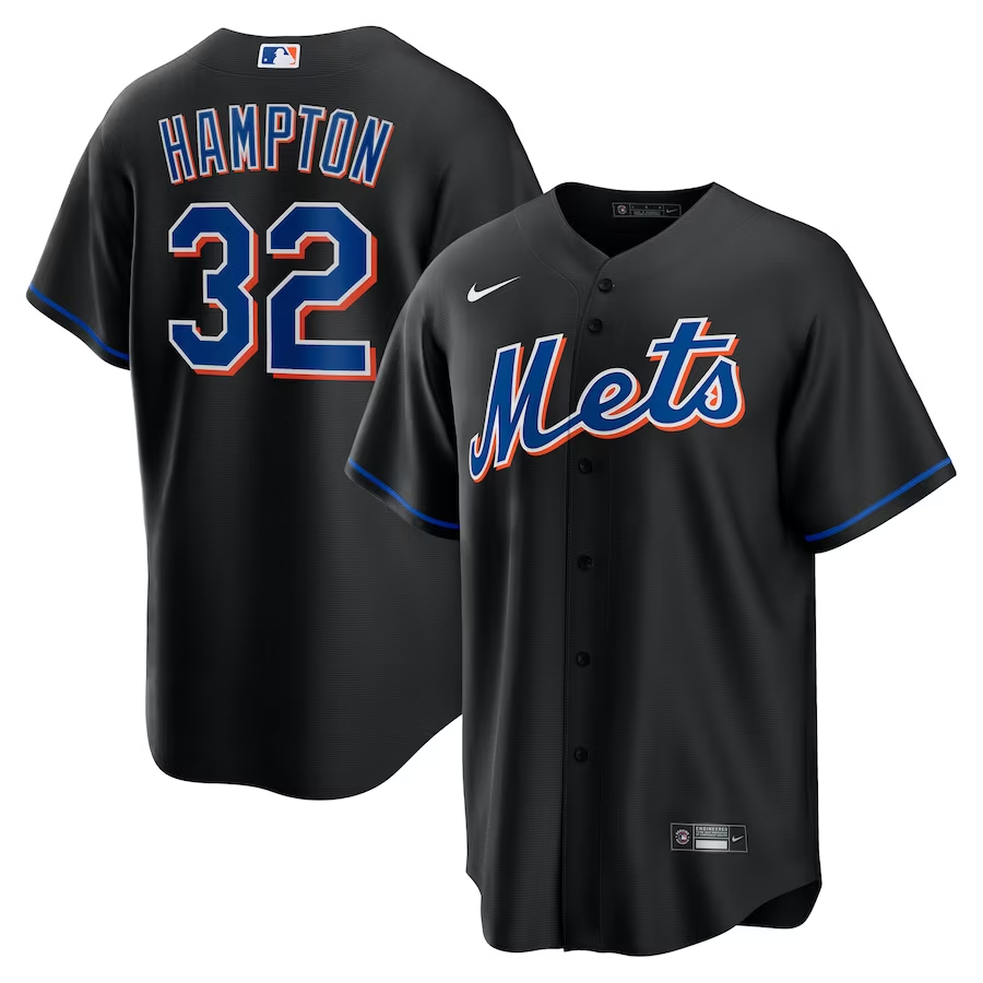 Men's New York Mets Mike Hampton #32 Black 2022 Alternate Jersey